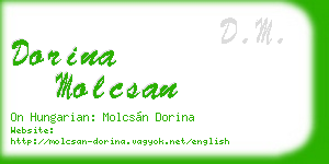 dorina molcsan business card